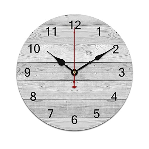 Custom Wall Clock Personalized Clocks with Photo Text 25cm/9.84in Wood Grain