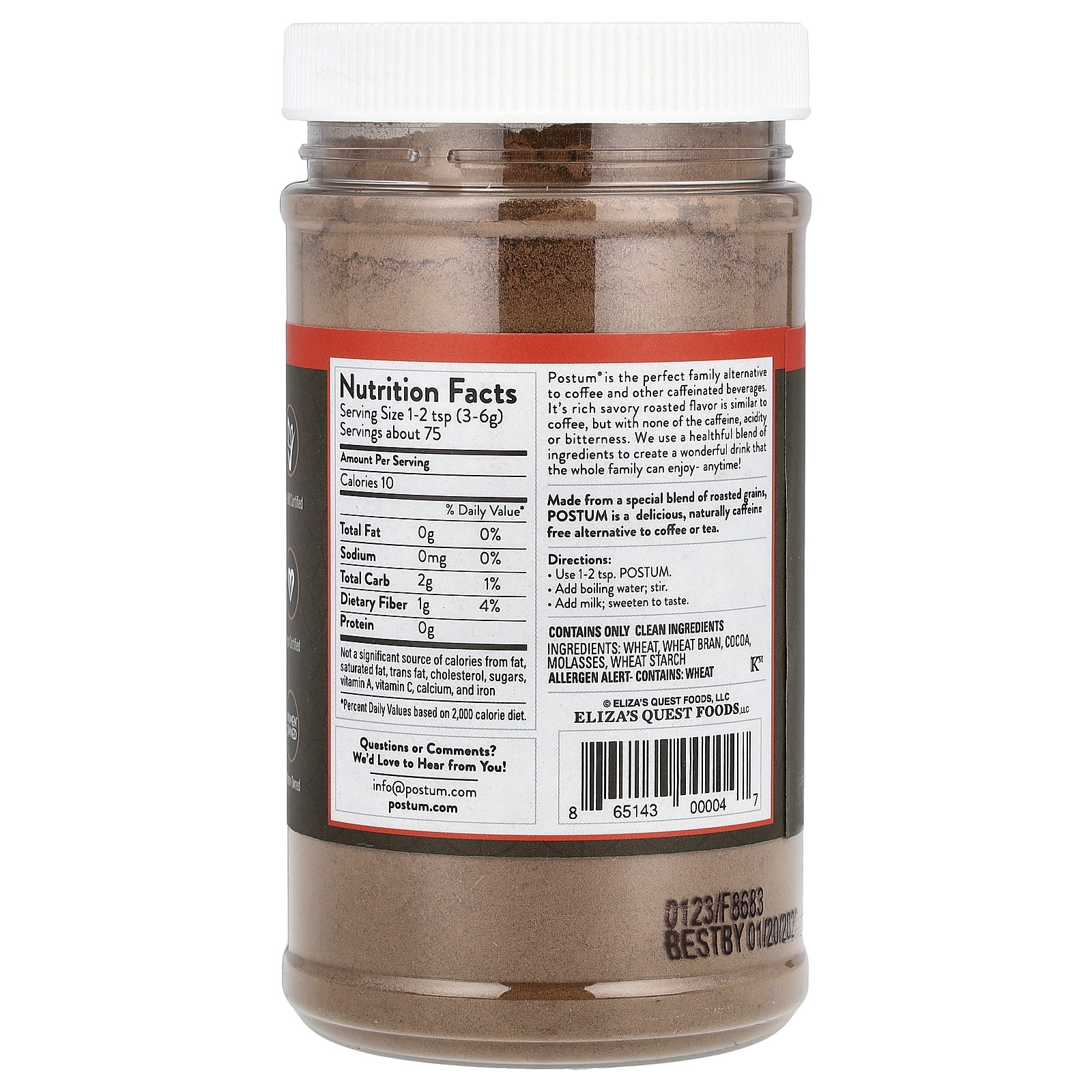 Instant Warm Beverage, Cocoa Blend, Caffeine Free, 8 oz (227 g)