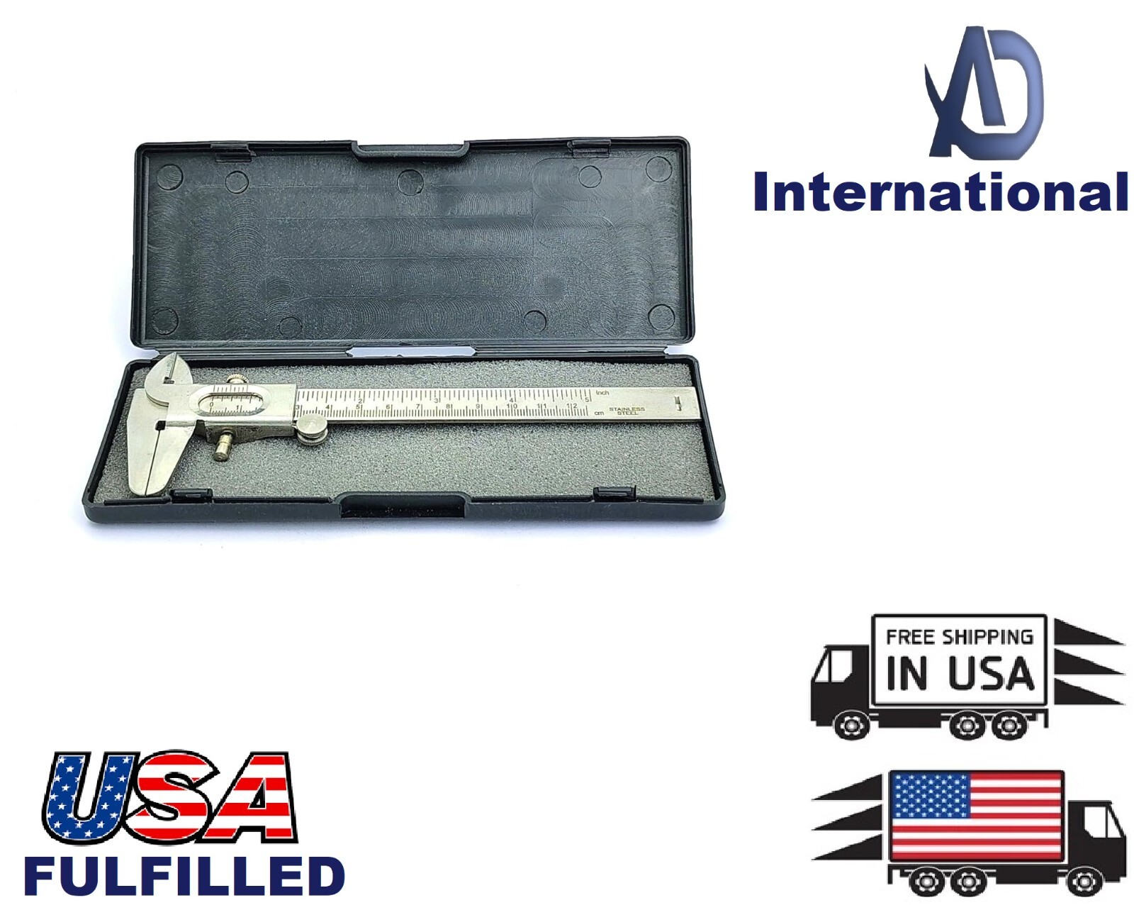 Non Digital Vernier Caliper Metric -Imperial Measuring System Tools(USA FULFILL)