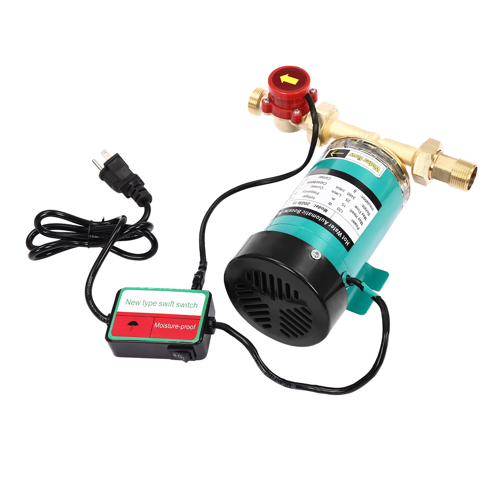120W 115V Automatic Water Pressure Booster Pump for Home Showers