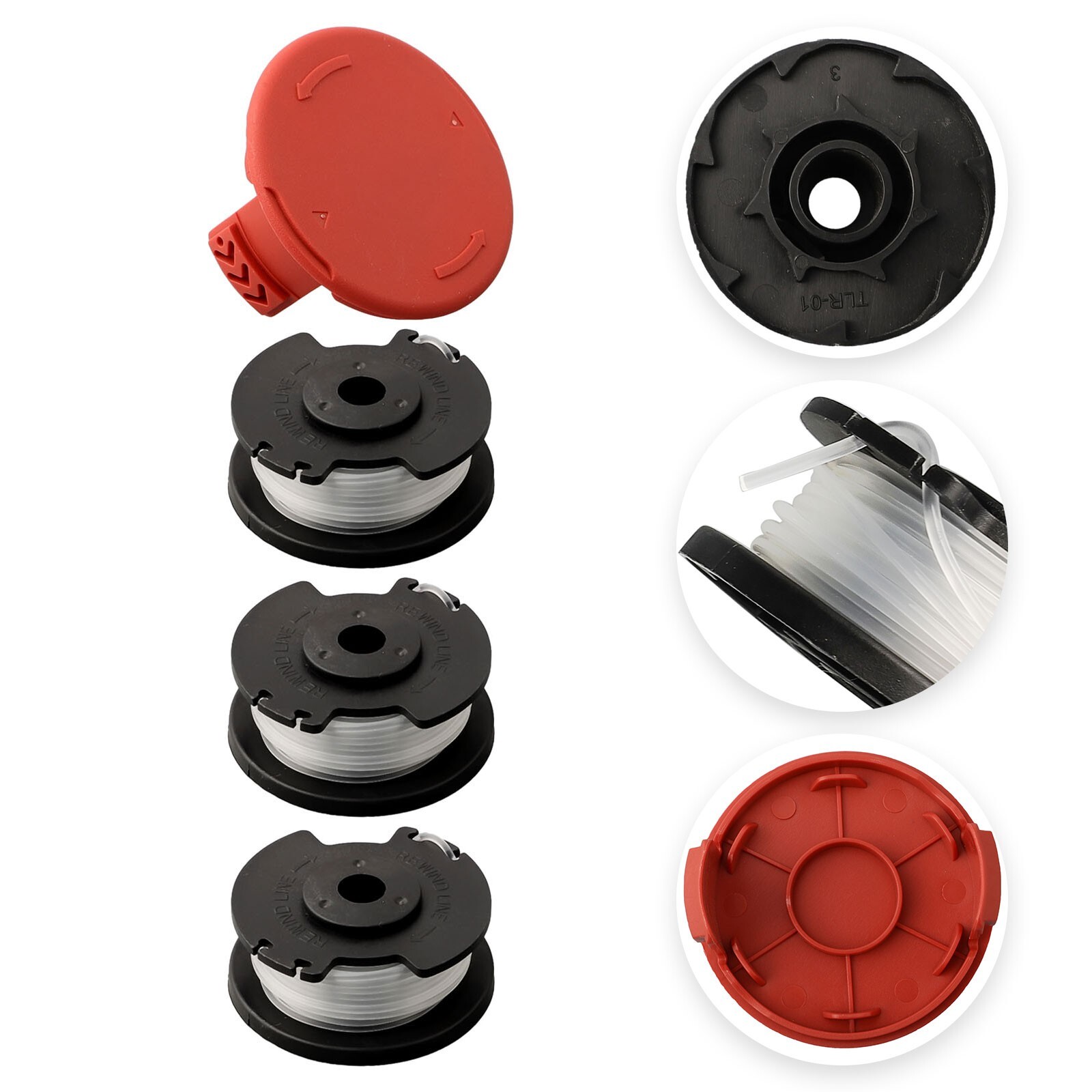 17FT / 5.2M Spool Trimmer Line Cap & Cover For Hyper Tough HT21 401 002 04 NEW