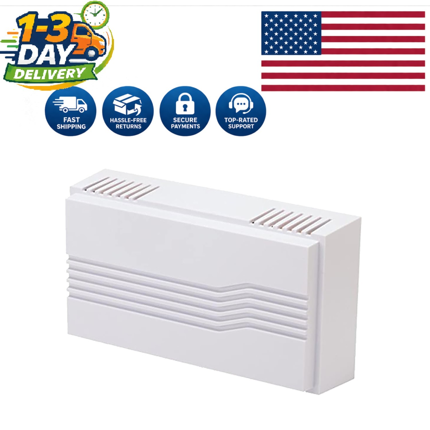 85dB White 2-Note Wired Mechanical Door Chime – Easy Installation Included