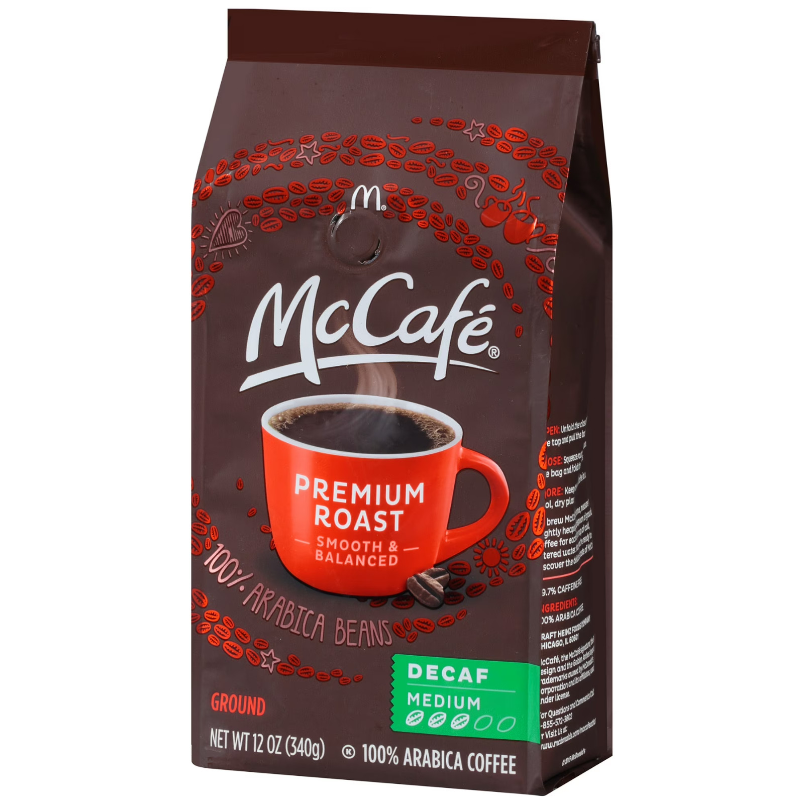 McCafe Premium Roast Decaf, Medium Roast, Ground Coffee, 12 oz