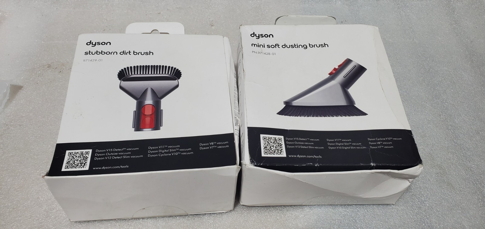 OEM Dyson Mini Soft Dusting Brush 971429-01 and 971428-01