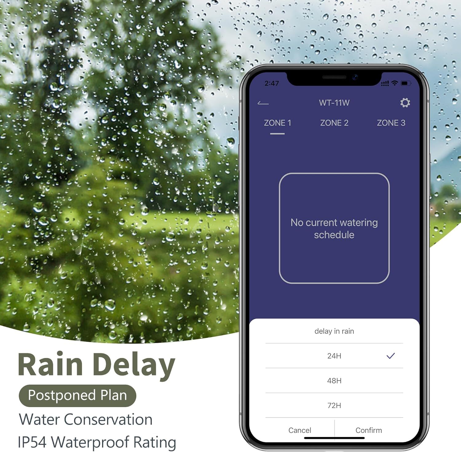 WiFi Sprinkler Timer 3 Zone Smart Water Timer Remote Control Irrigation for Lawn