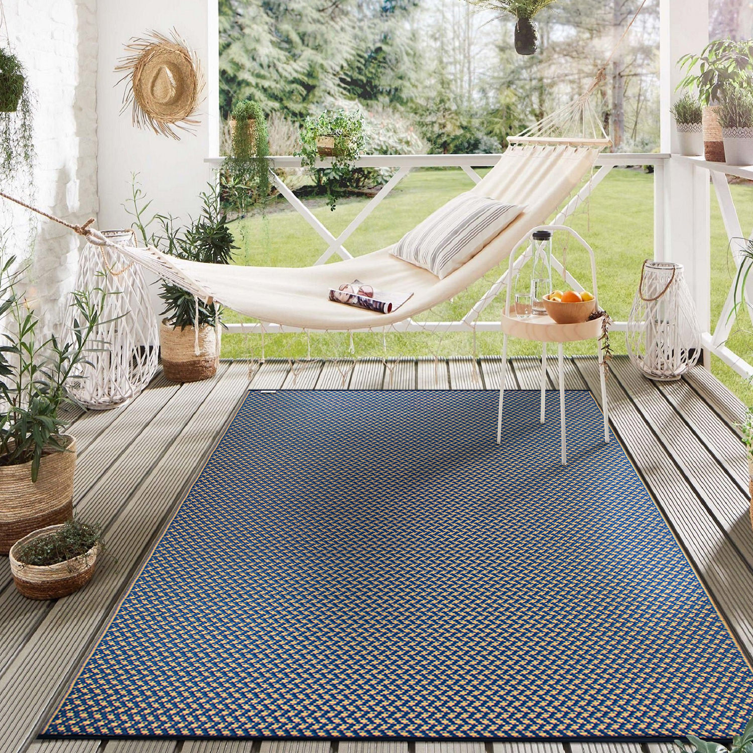 Rugshop Outdoor Carpet Modern Solid Reversible Plastic Indoor Outdoor Rugs 3×5