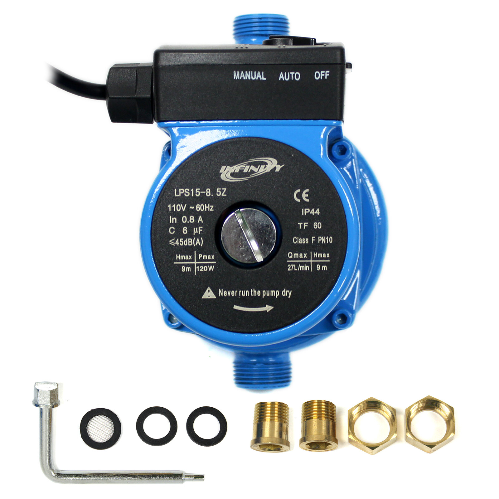 110V Automatic Booster Pump NPT 3/4” Hot Water Circulating/Circulation Pump