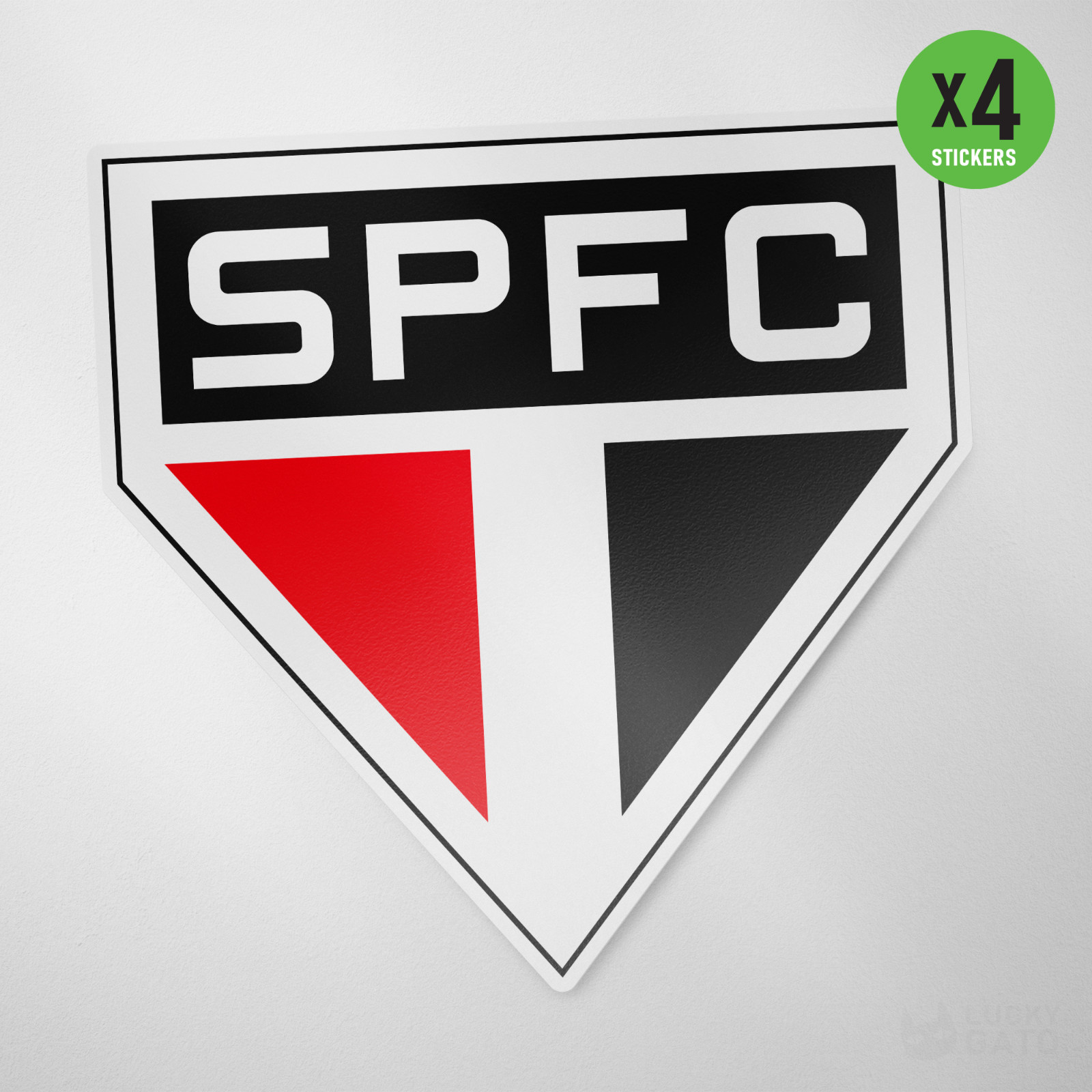 (4 Pack) Sao Paulo FC Brazil Vinyl Sticker Decal Calcomania Adesivo Soberano