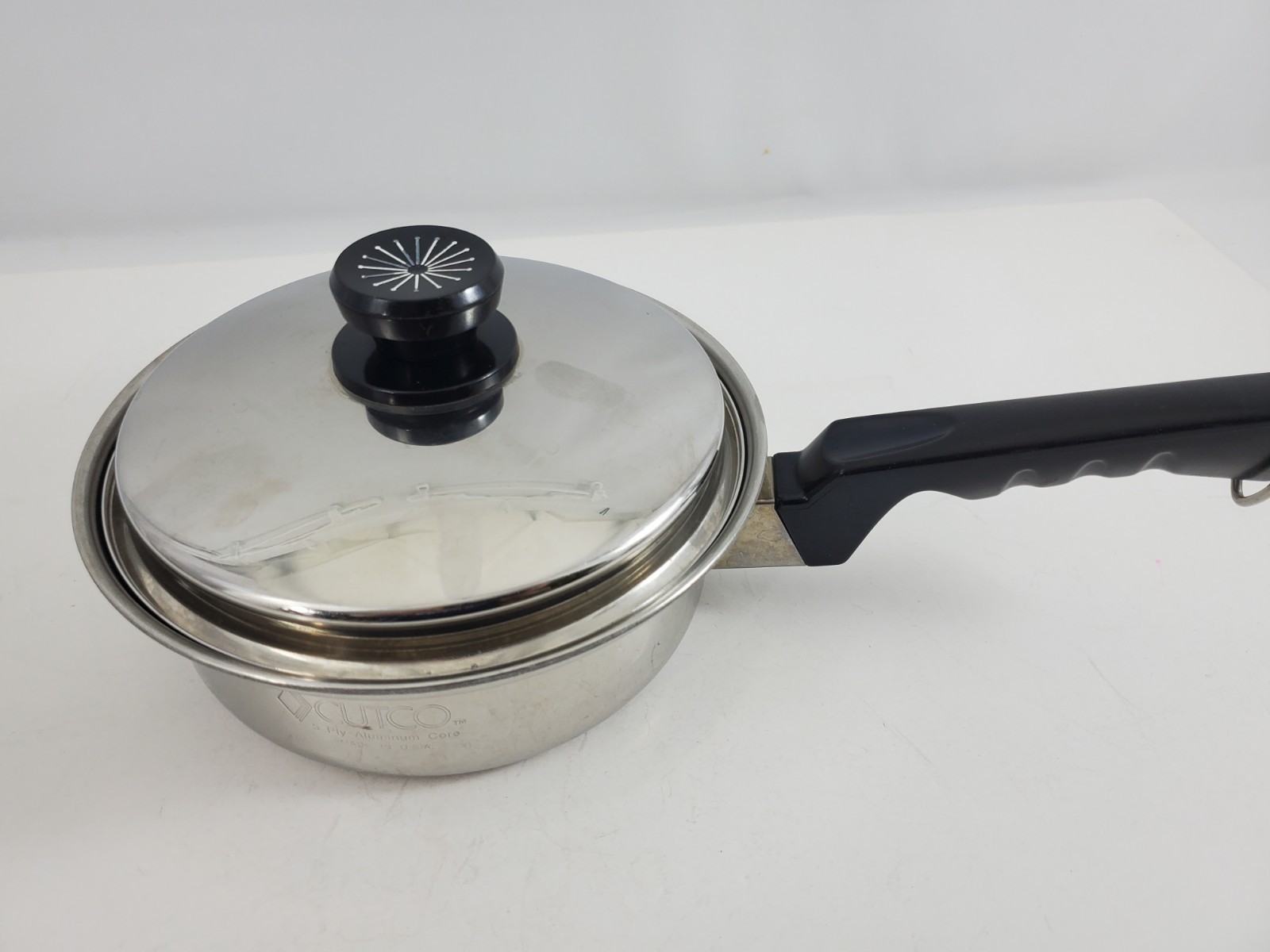 Cutco 1 qt Sauce Pan with Lid – 5 Ply Aluminum Core T-304 Stainless Steel Shell