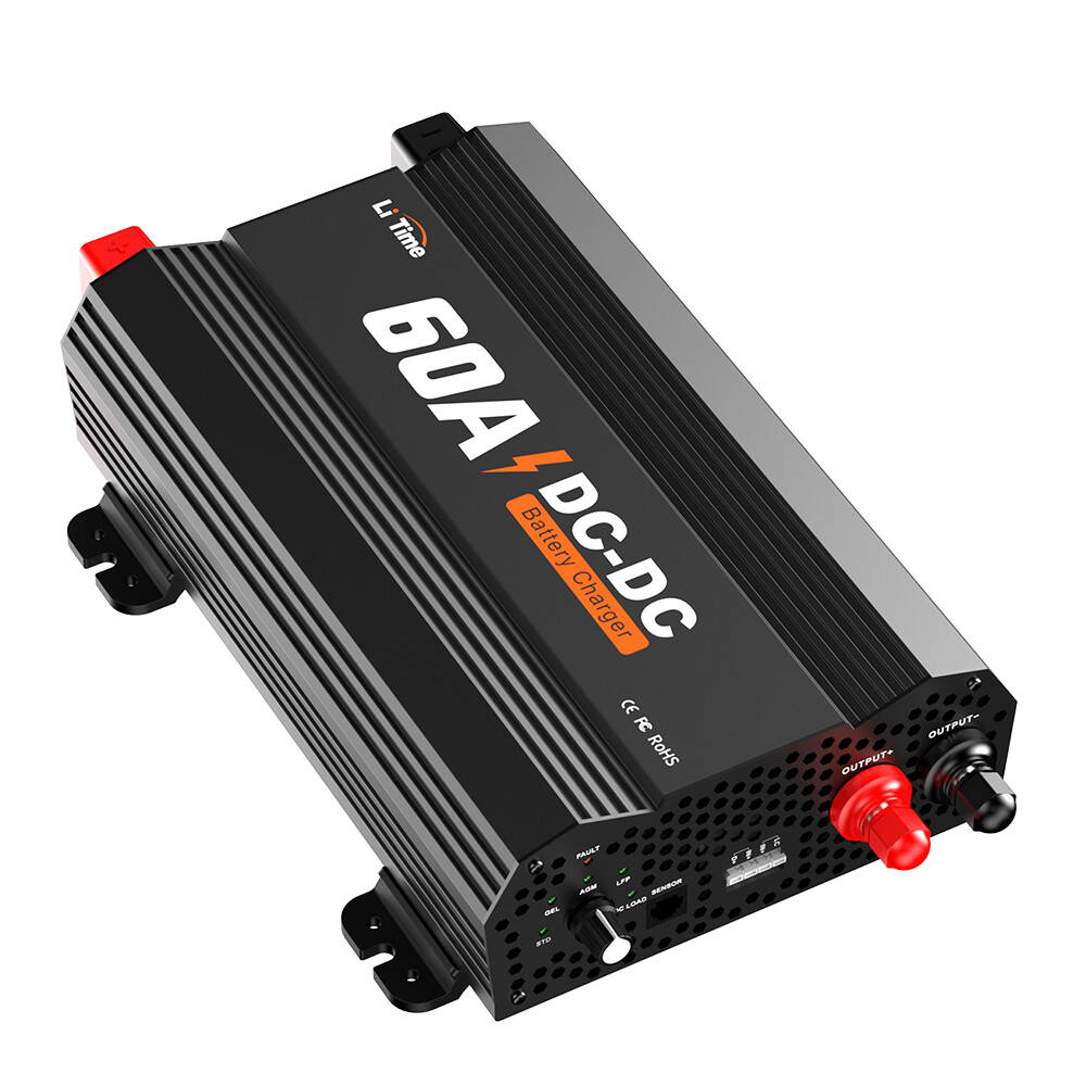 Refurbished LiTime 12V 60A DC to DC Battery Charger for 12V LiFePO4 SLA Gel AGM