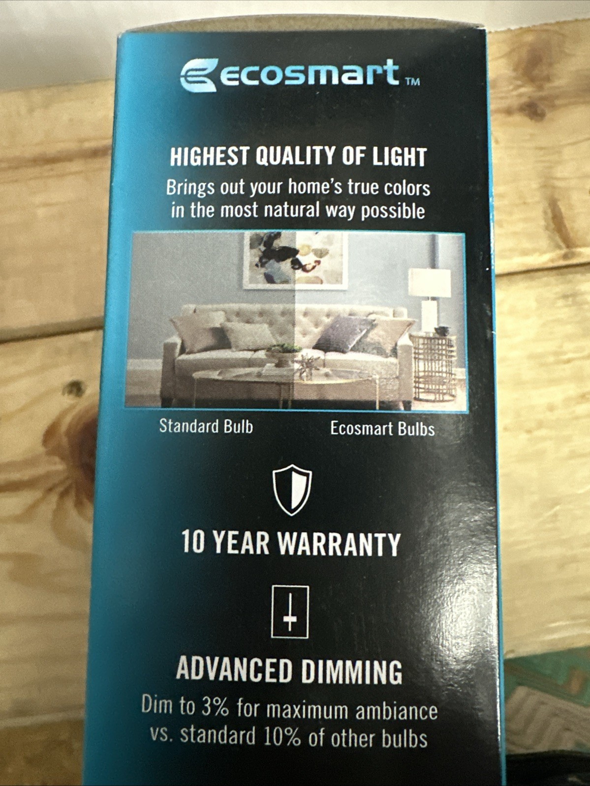 Ecosmart Dimmable Motion Sensor LED Light Bulb A19 60W 120V 1006778597