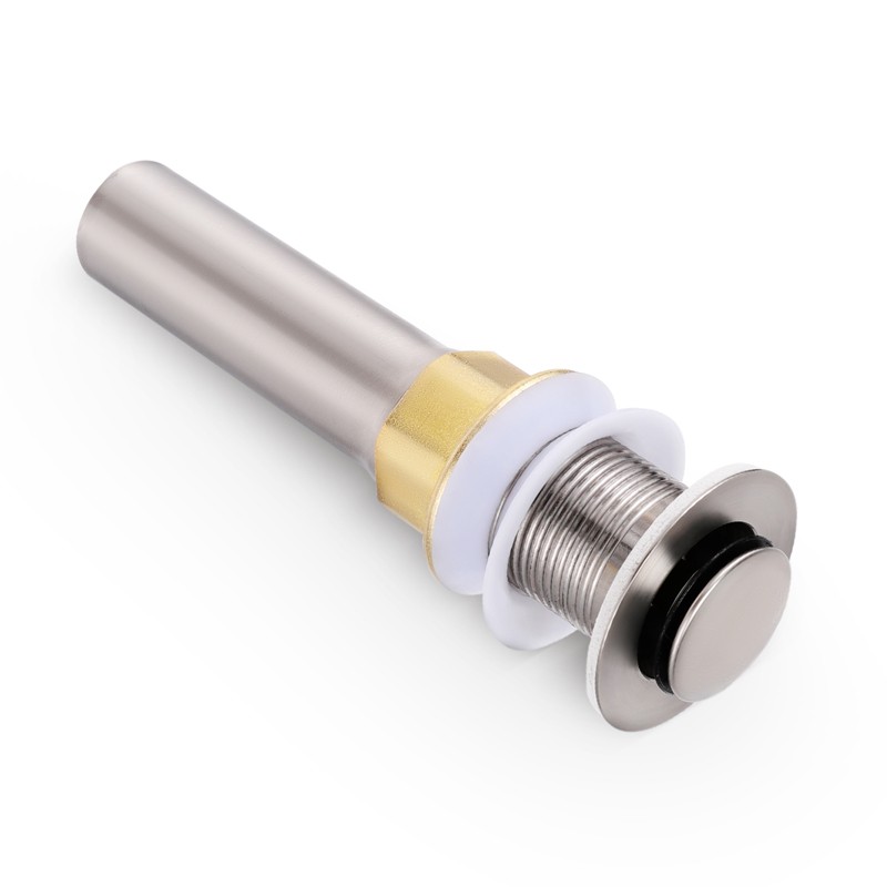 New Bathroom Pop Up Drain Vessel Basin Sink Stopper Brushed Nickel No Overflow