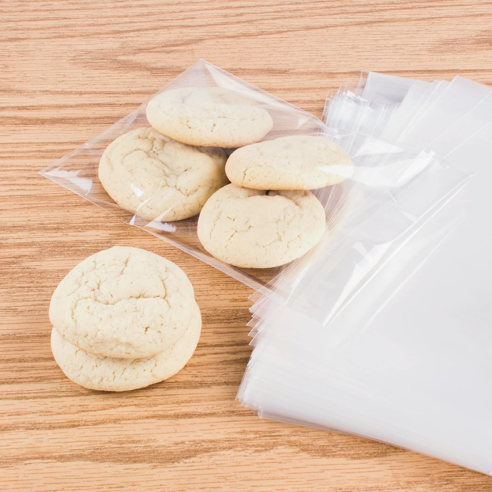 100 Bags of Ultra Clear Treat, Bakery, Candle, soap, Cookie Bags w/Adhesive Seal