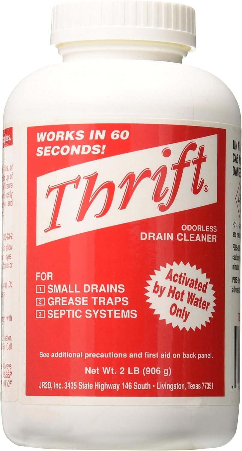 Thrift T-200 Alkaline Based Granular Drain Cleaner – 2 Pound (2 lb)
