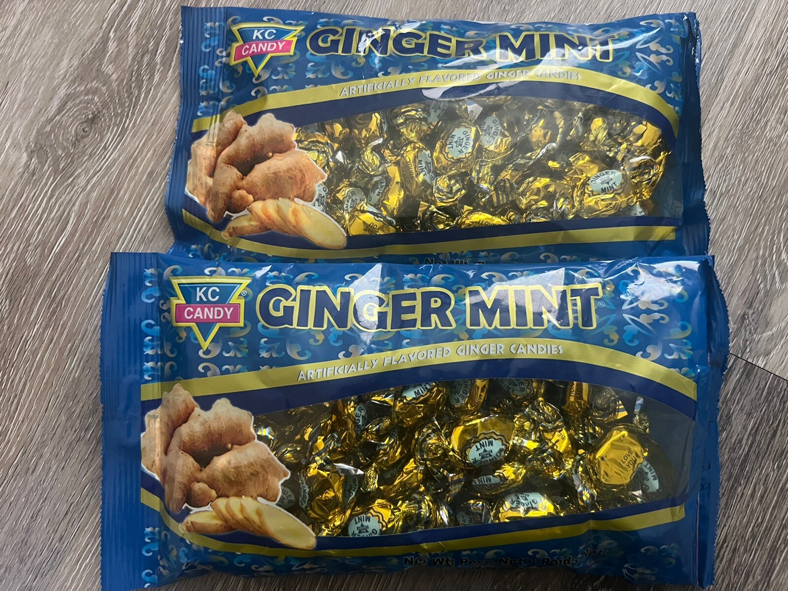 KC Ginger Mints – Two 12oz Bags (1.5lbs)- Almost 150 Candies