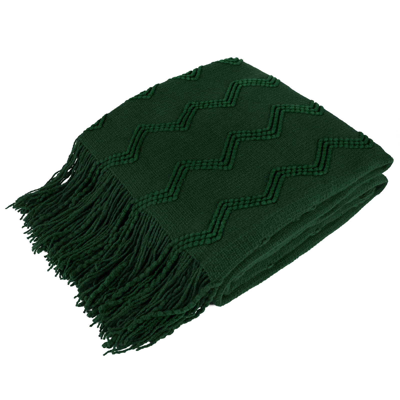 Throw Blanket Fringe Knit Super Soft Knitted Cozy Lightweight Woven Sofa Couch