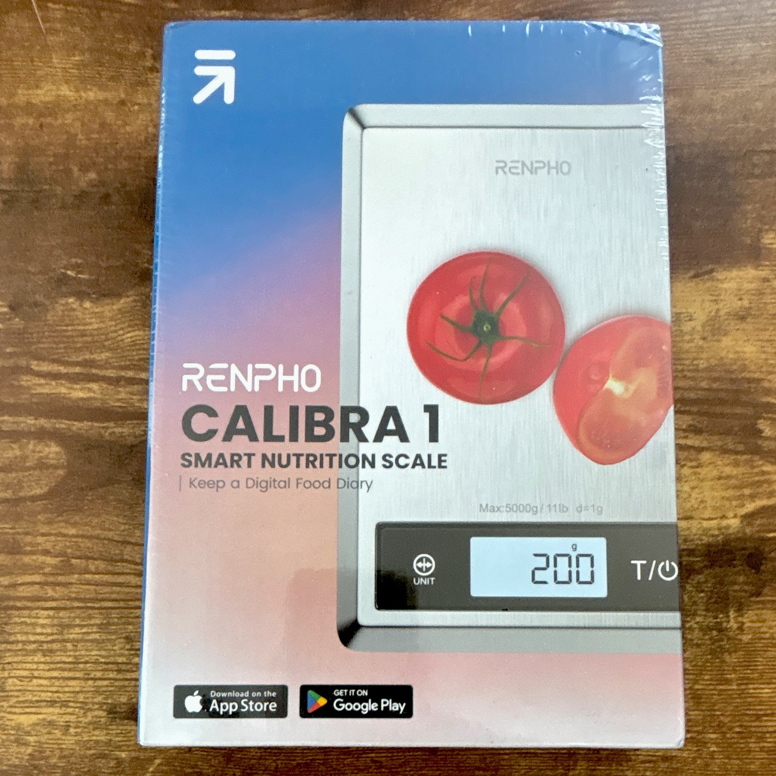 RENPHO Calibra 1 Smart Nutrition Digital Kitchen Scale Battery Silver ES-SNS01