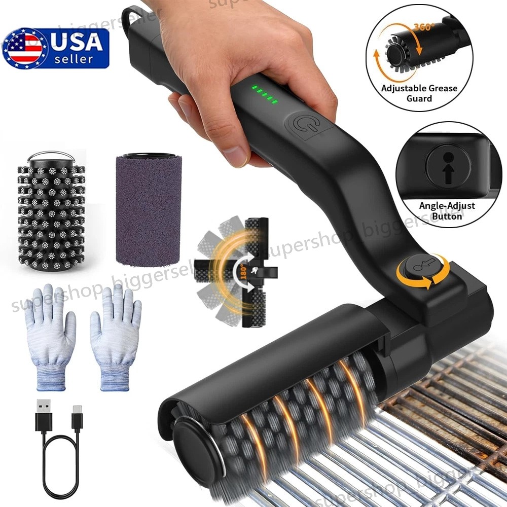 Electric BBQ Grill Brush – 2600mAh Rechargeable Cleaning Brush Wireless Cleaner