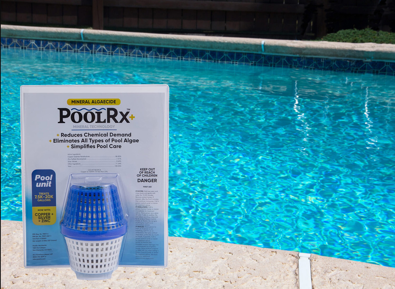 PoolRX Plus Blue Unit Swimming Pool Mineral Chemical – (Choose Quantity)