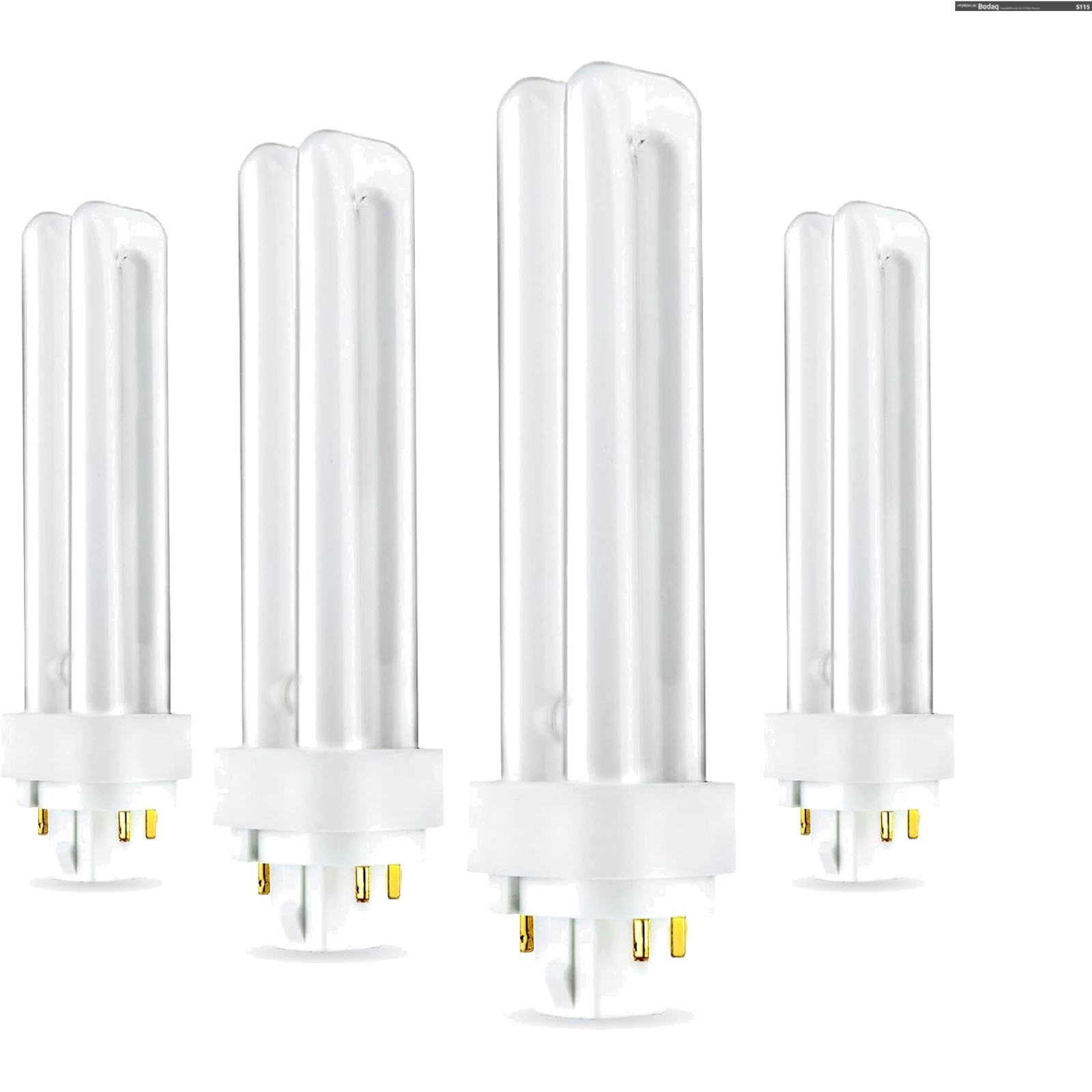 4 Pack 18W G24q-2 CFL Bulbs, 3500K Neutral White for Bright, Efficient Lighting