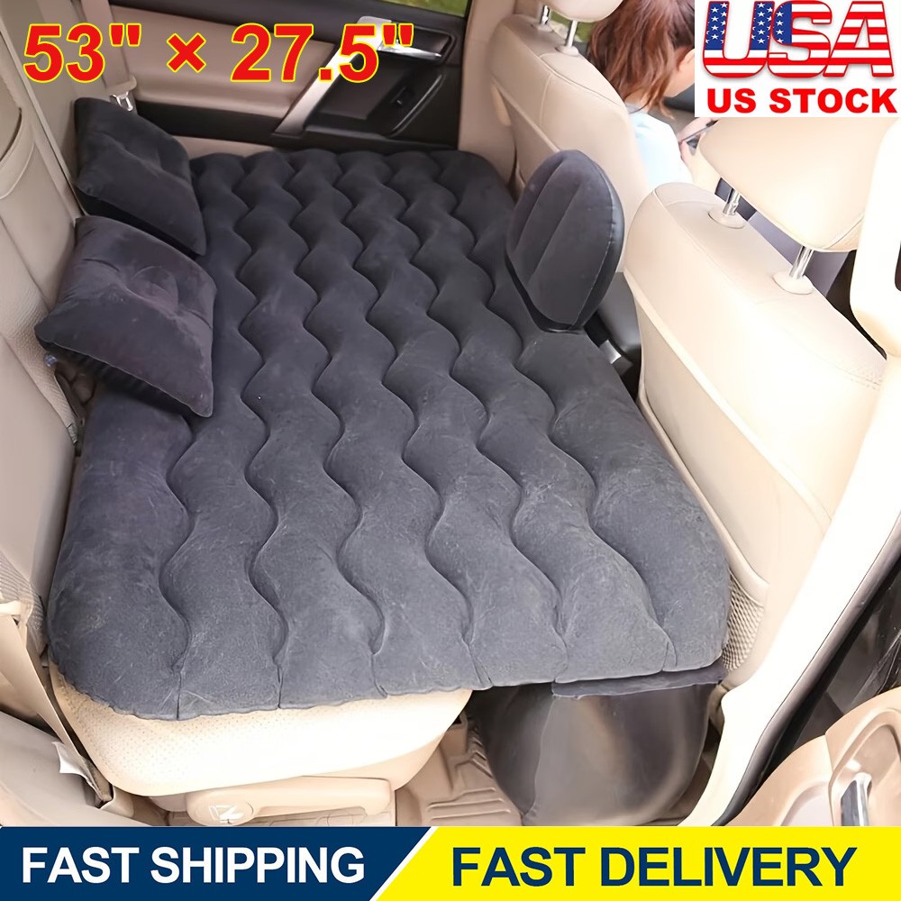 Car Air Mattress Inflatable SUV Truck Camping Mattress for Back Seat w/ Air Pump