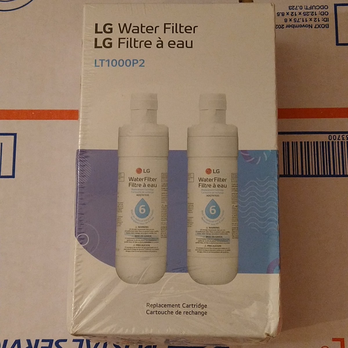 LG LT1000P2 6-Month / 200 Gallon Refrigerator Replacement Water Filter 2 Pack