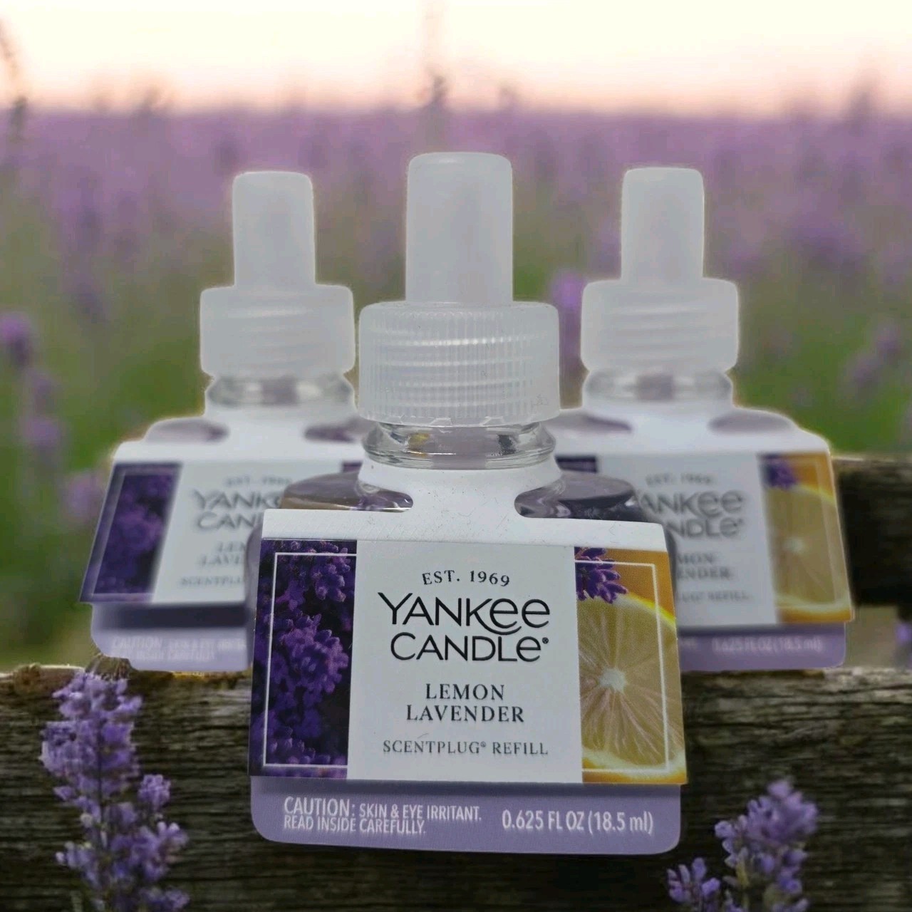 Yankee Candle 3 LEMON LAVENDER ScentPlug Diffuser Refills Plugin FREE SHIP