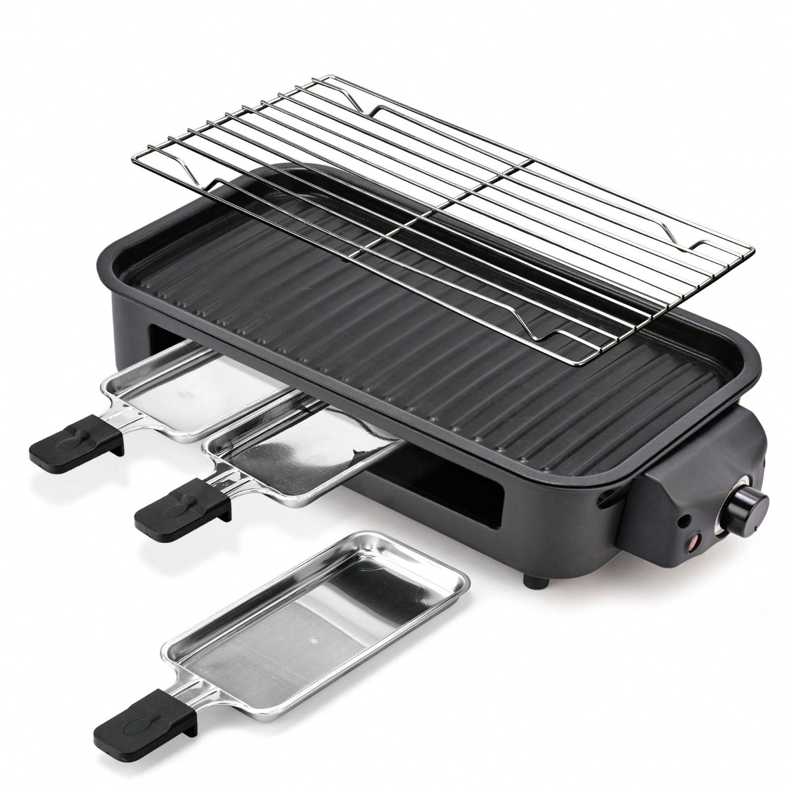 1500W 2-In-1 Electric Indoor Grill & Griddle with Non-Stick Removable Plates