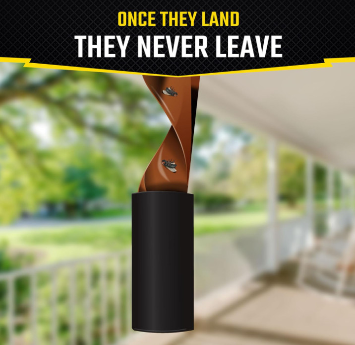 Black Flag Fly Paper, Insect Trap, Catches All Flying Insects 4 Traps