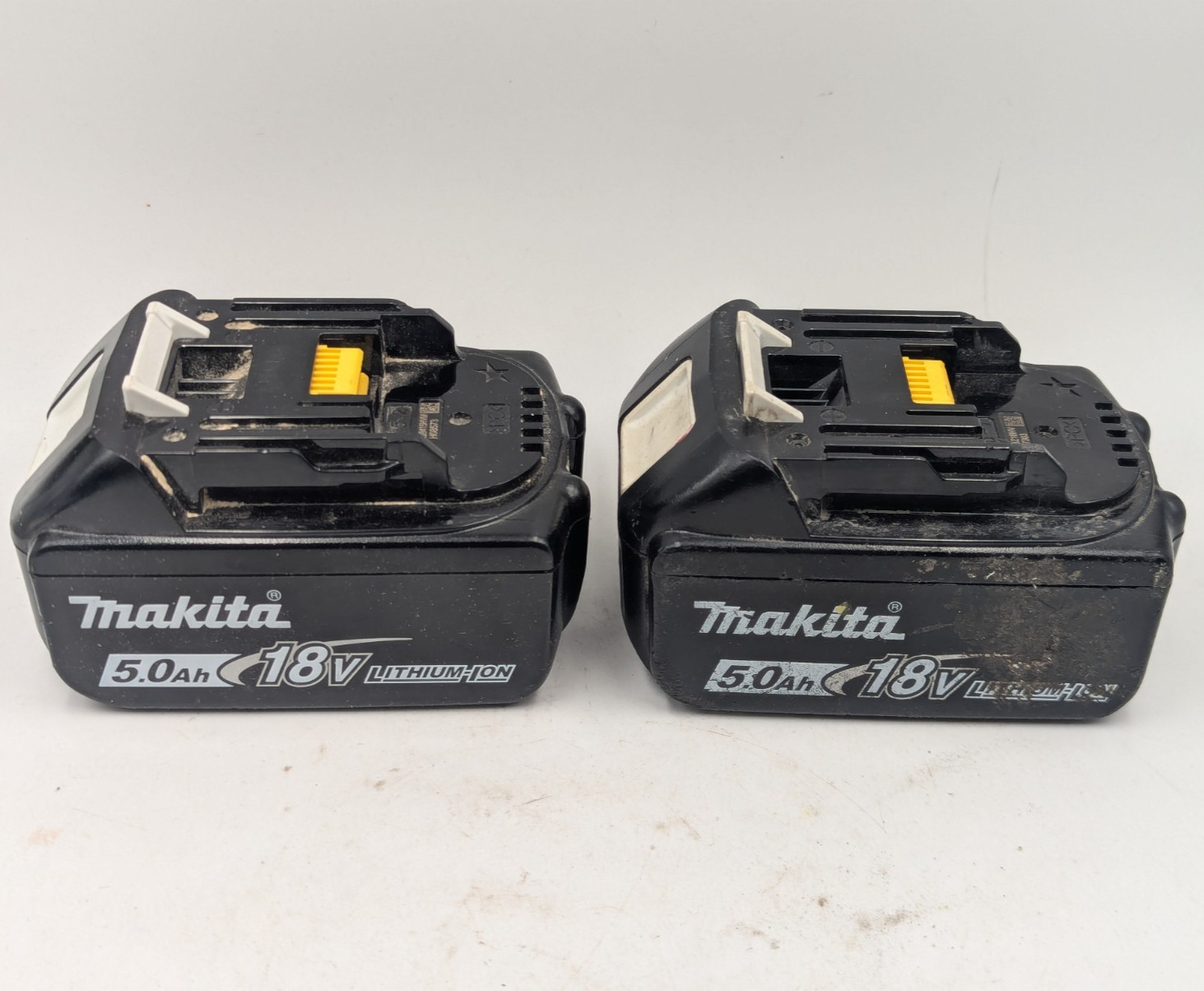 Makita 18v 5Ah BL1850B Genuine OEM Used Lithium Tool Battery, Tested, Lot Of 2