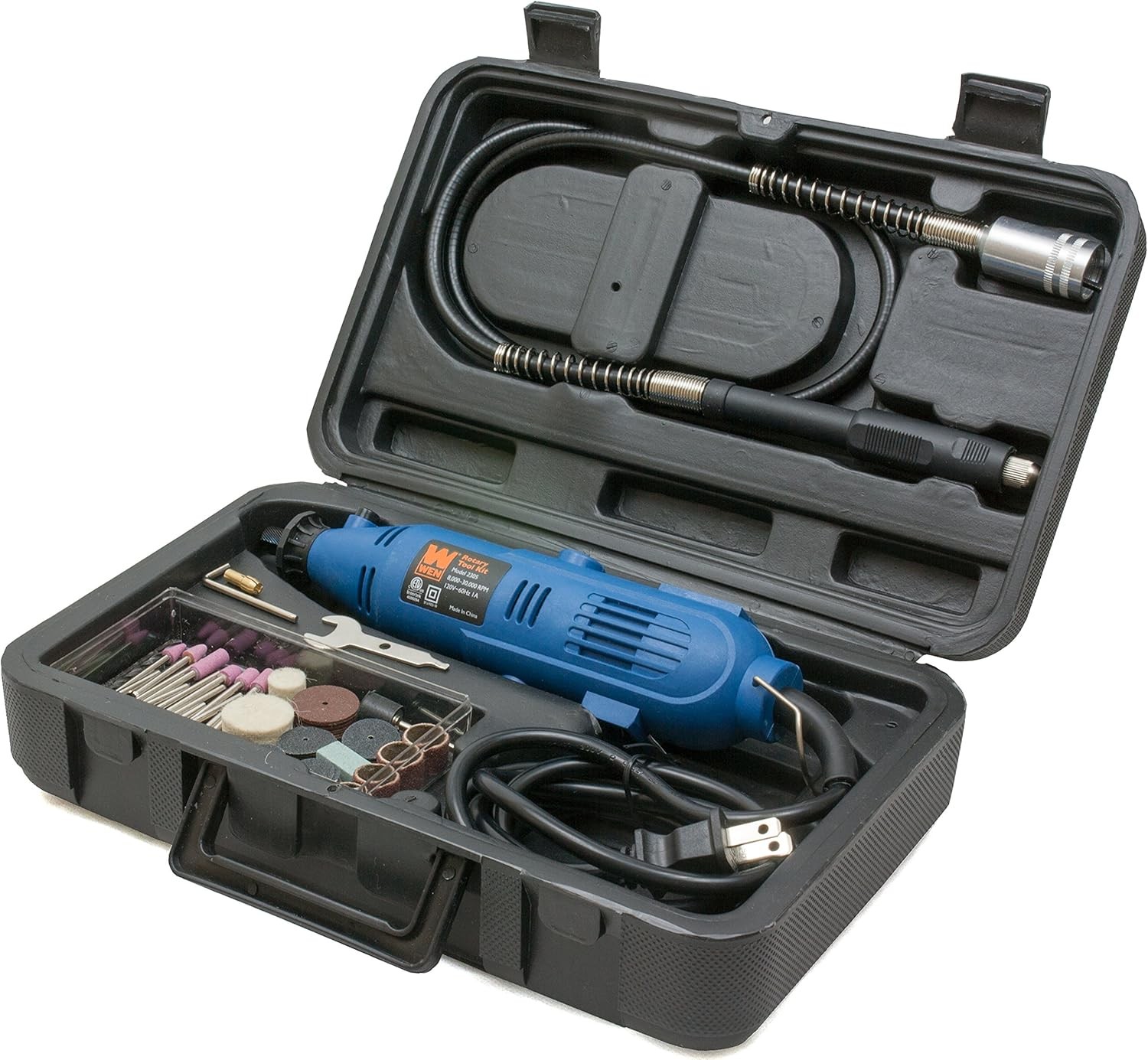 WEN Variable Speed Rotary Tool Kit Dremel Rotary Grinder Cutter with Flex Shaft