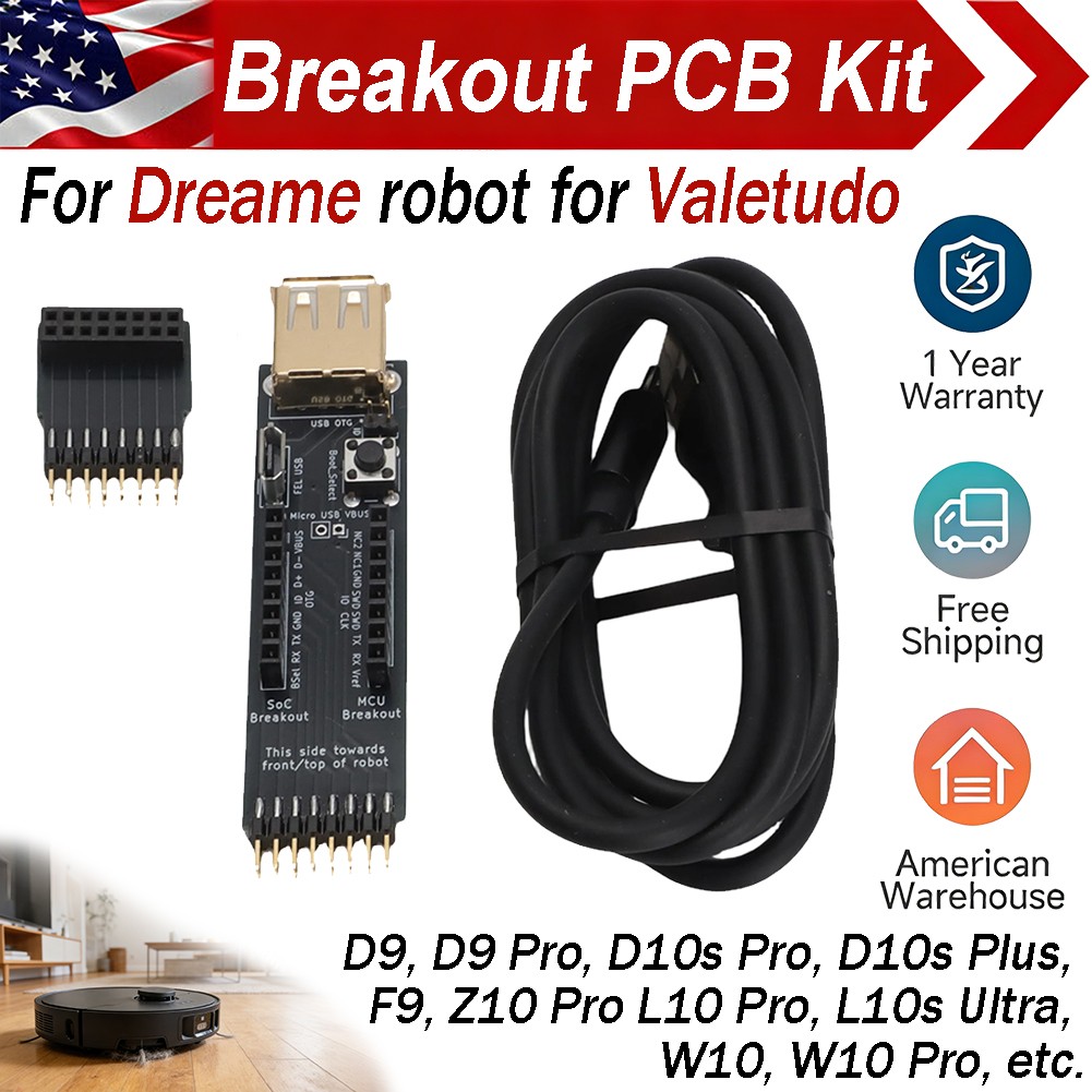 For Dreame (Mova) Robot Vacuum Breakout PCB Kit for Valetudo F9,D9 Pro, D10s Pro