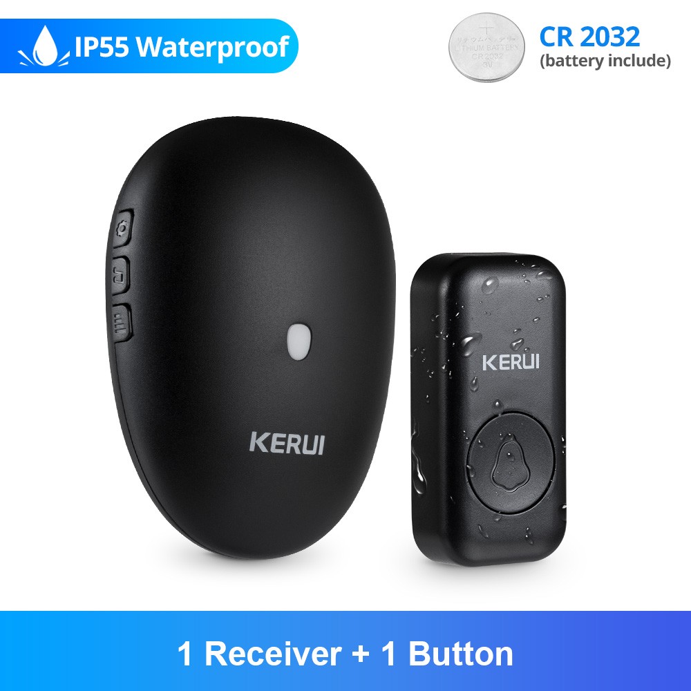 Wireless Doorbell 57 Chimes Waterproof 1000ft Plugin Receiver Adjustable Volume