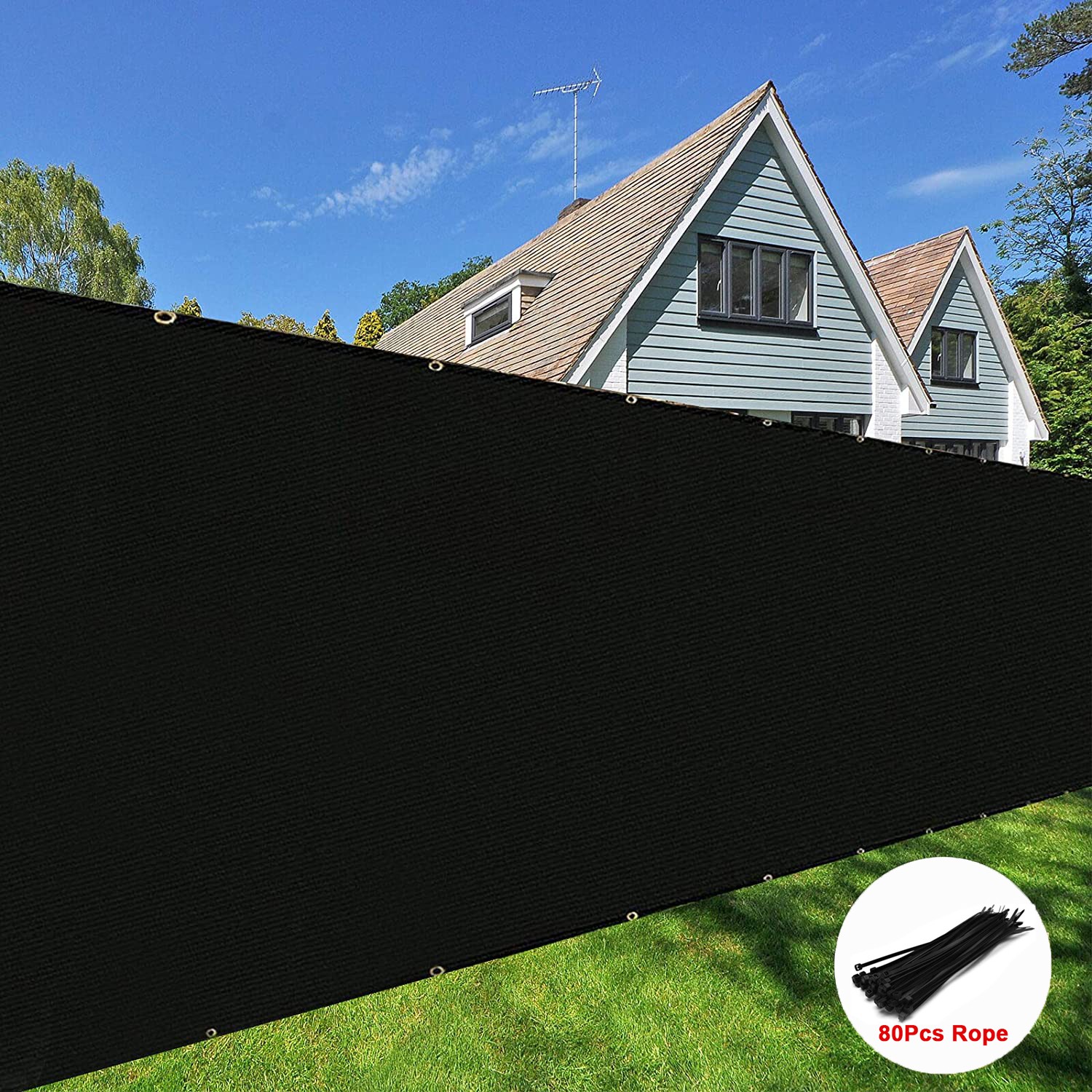 3′ 4′ 5′ 6′ 8′ x50′ Privacy Fence Screen Windscreen Garden Yard Mesh Shade Cover