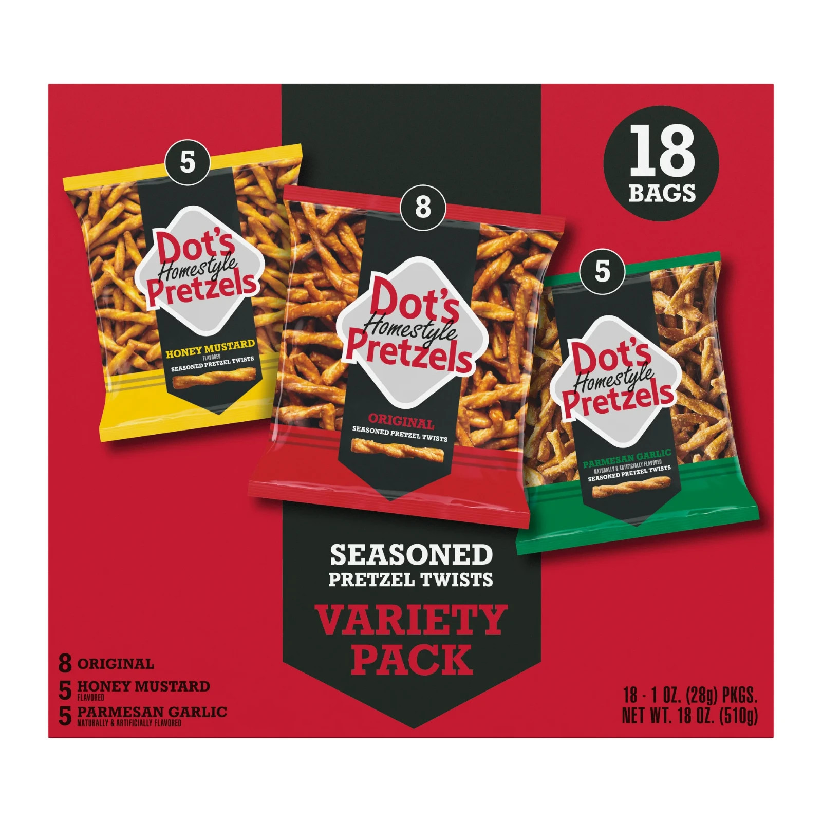 Dot’s Pretzels Snack Variety Pack, 18 Count…