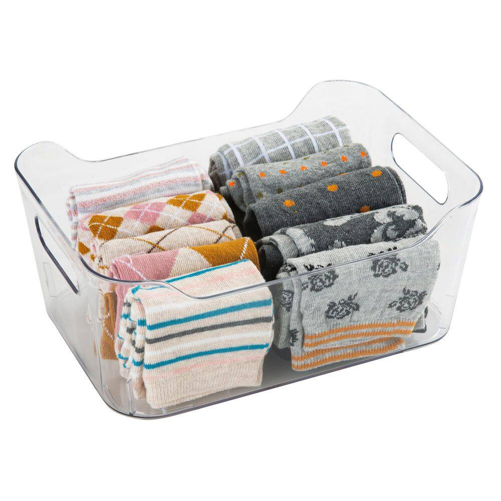 9.8 In. L X 7 In. W X 4.1 In. H 2 Pack Medium Storage Tote Bin Closet Drawer Org