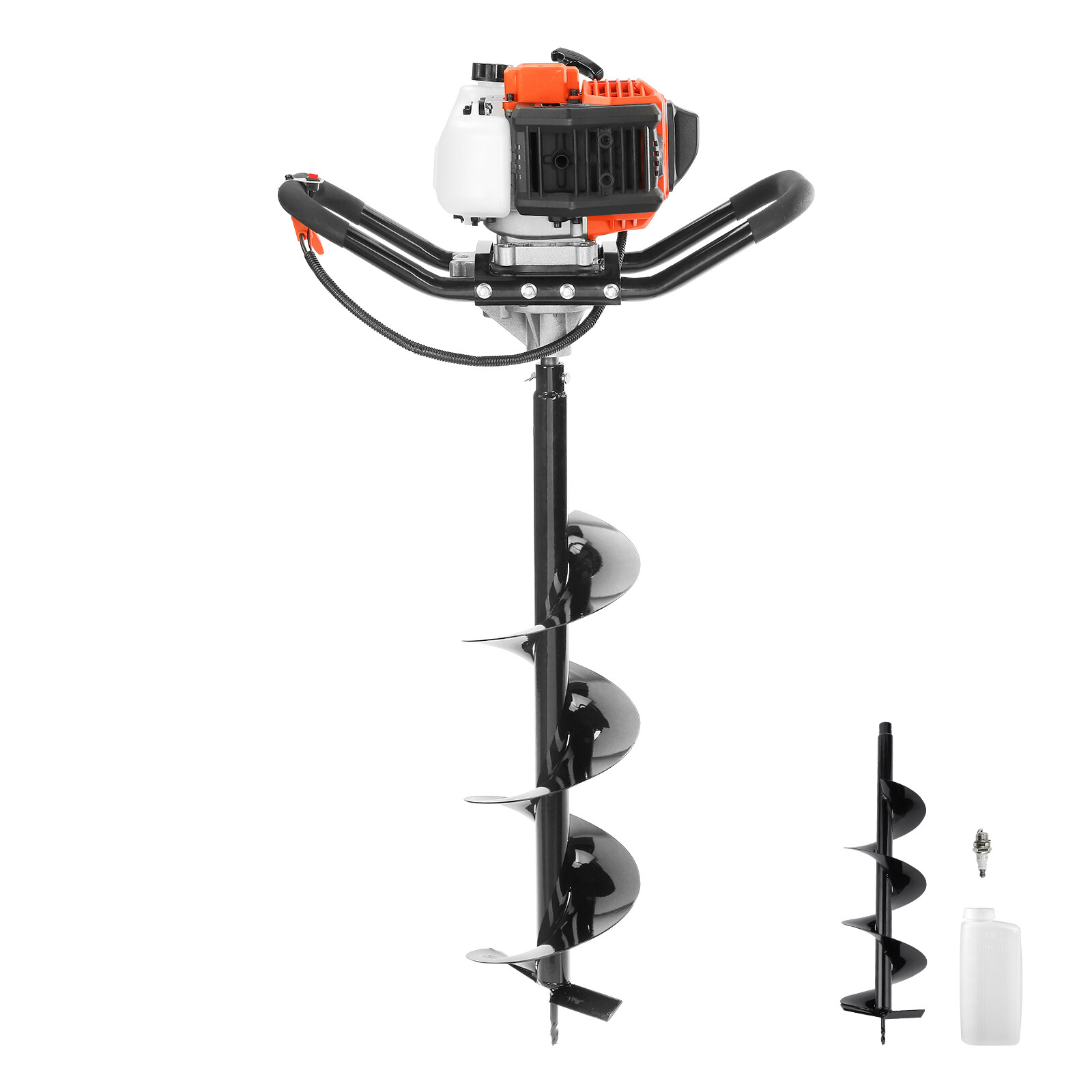 Post Hole Digger 43cc Gas Powered Earth Digger with 8″ Auger Drill Bit