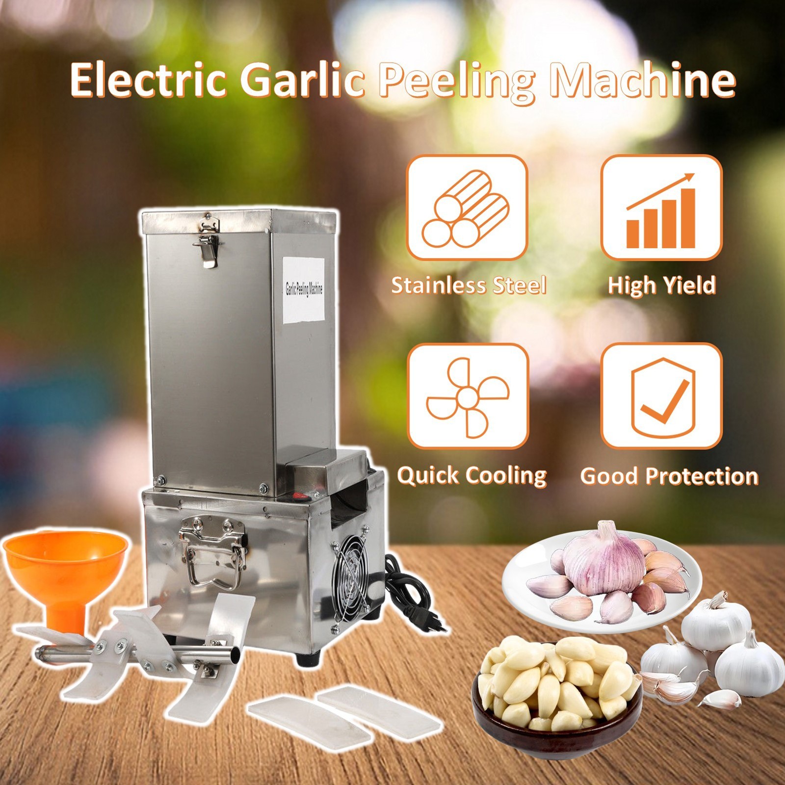 110V Household Commercial Garlic Peeler Electric Dry Garlic Peeling Machine