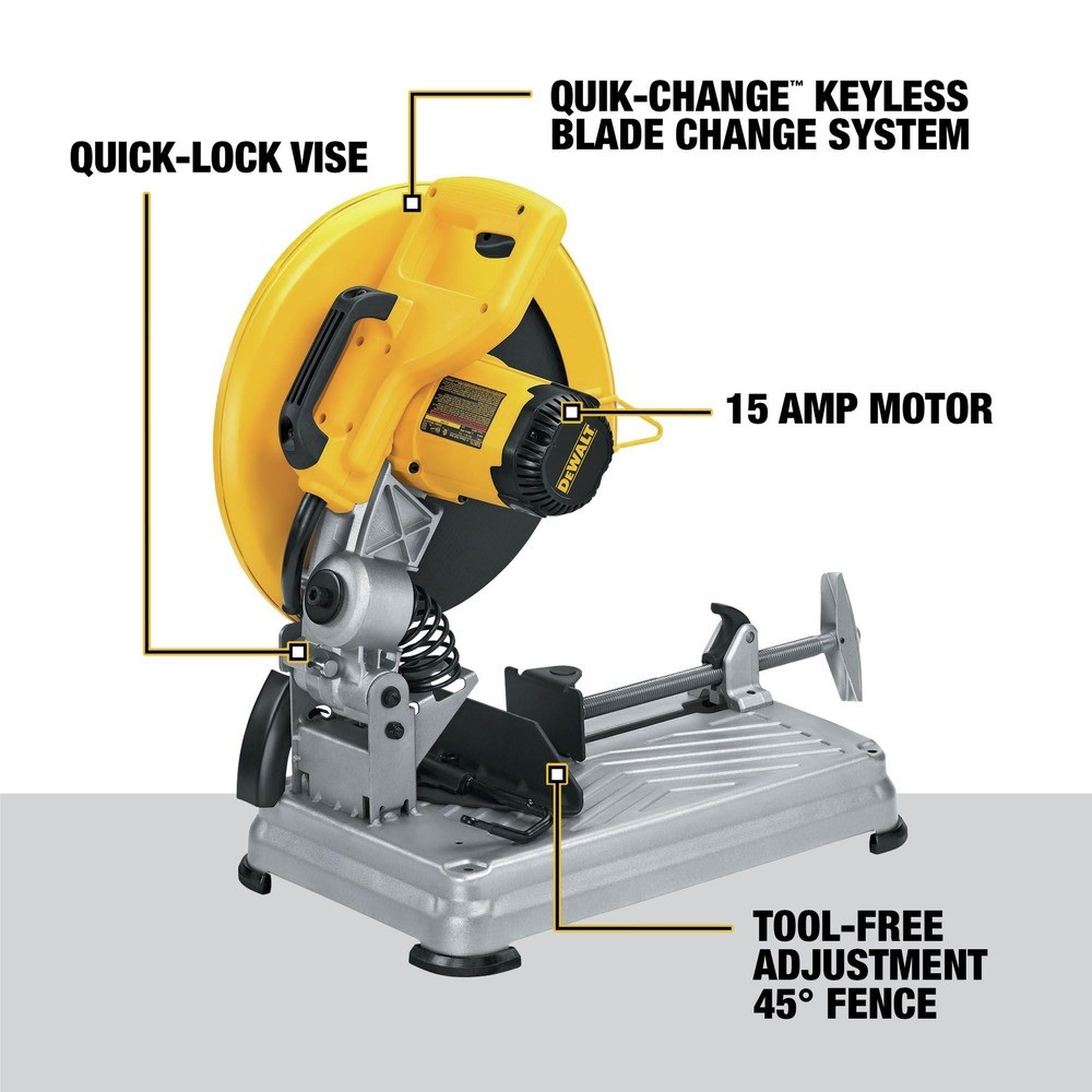 DEWALT 14 in. Chop Saw w/ Quick-Change System D28715 Certified Refurbished