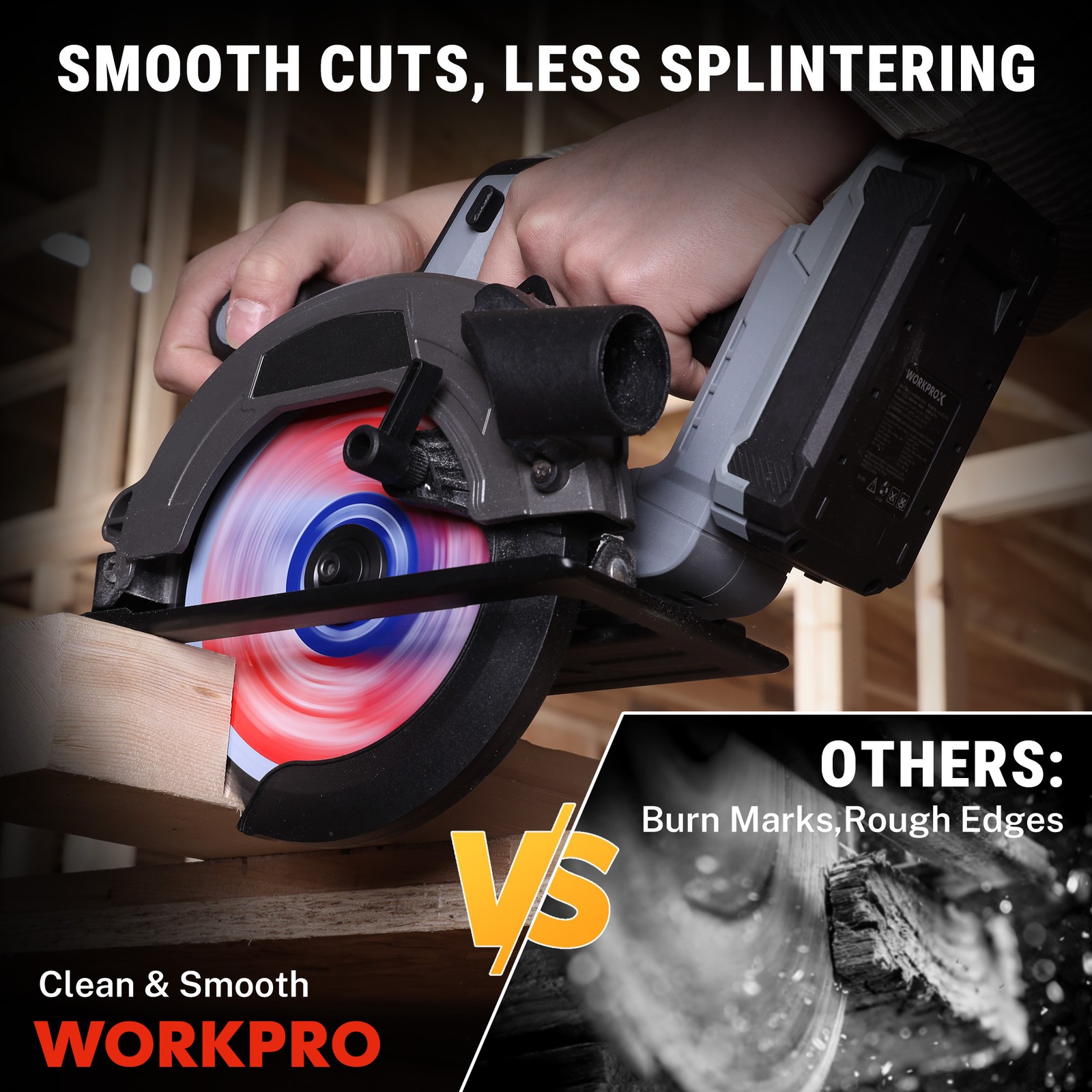 WORKPRO 6-1/2” Circular Saw Blade 40T Wood Cutting Carbide Tipped Woodworking