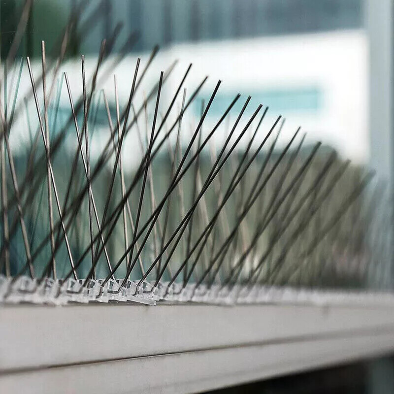 4× Bird Spikes for Small Birds Pigeons 10 Feet /12Strips anti Bird Fence Spike