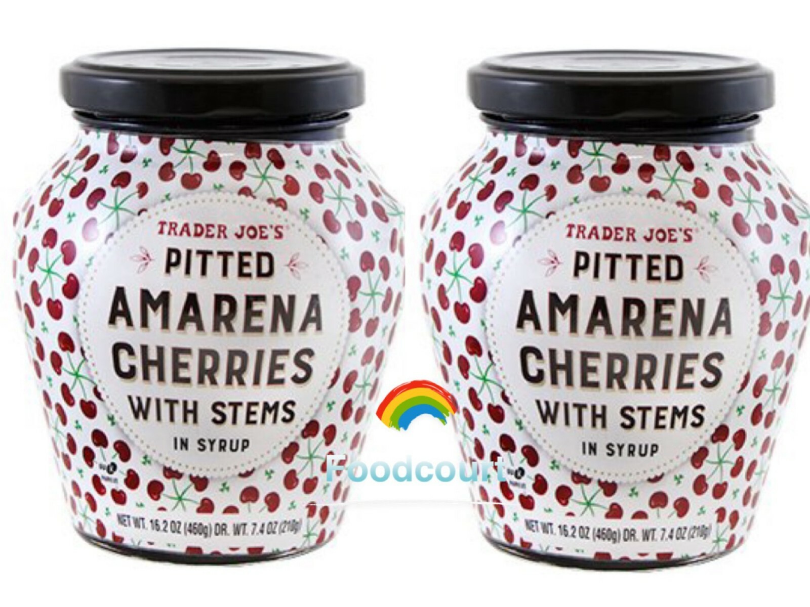 2 Packs Trader Joe’s Pitted Amarena Cherries in Syrup 16.2 oz Each Pack