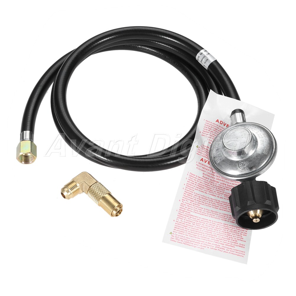 5FT Low Pressure QCC1 Propane Regulator & Hose Elbow Adapter Parts For BBQ Grill