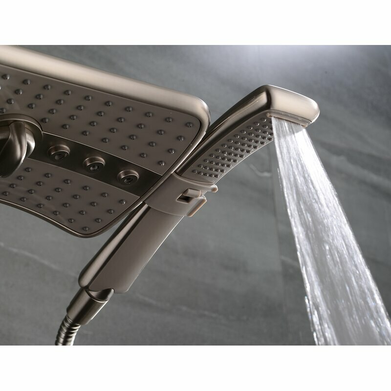“Bright Showers” Multi Function Rain Brushed Nickel Shower Head PSS3919-02