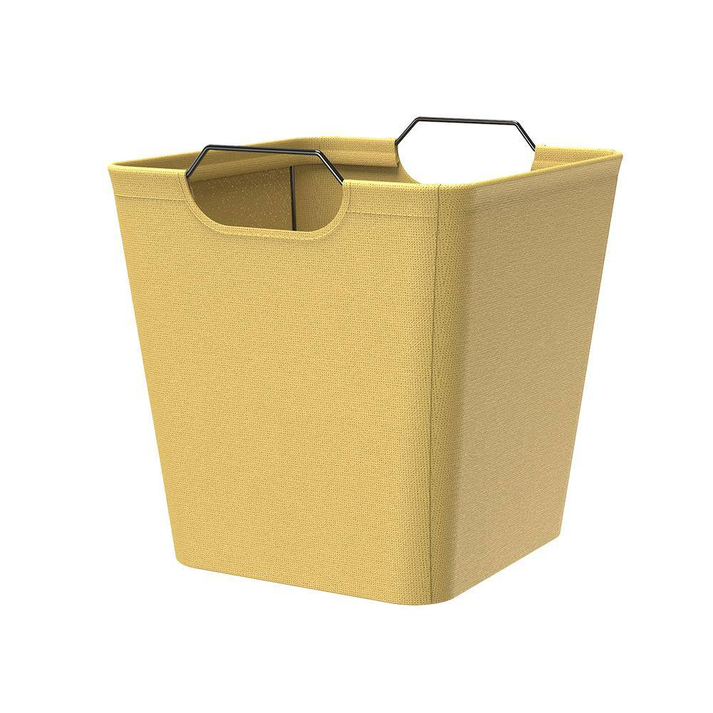 10.5 In. W X 11 In. H X 10.5 In. D Yellow Wire Framed Fabric Drawer