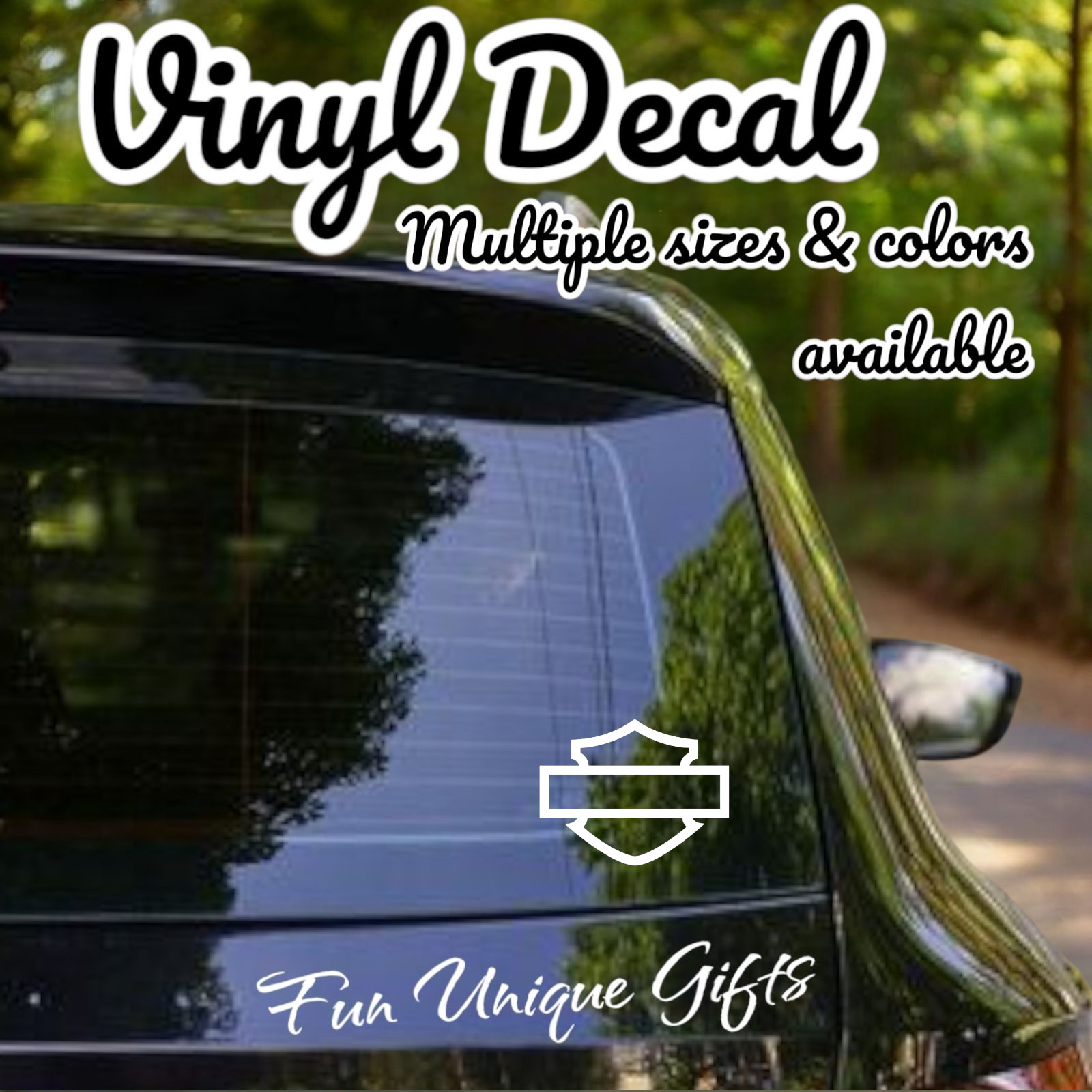 Harley Shield Vinyl Decal Sticker -Multiple Colors & Sizes- SHIPS FREE!