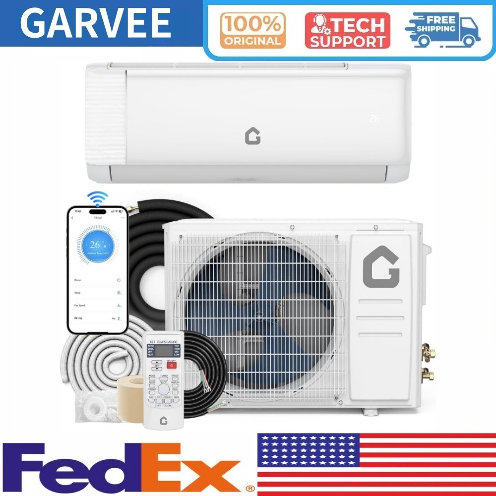 Ⓜ️12000BTU Ductless Mini Split Air Conditioner with Heater 21 SEER2 230V Energy