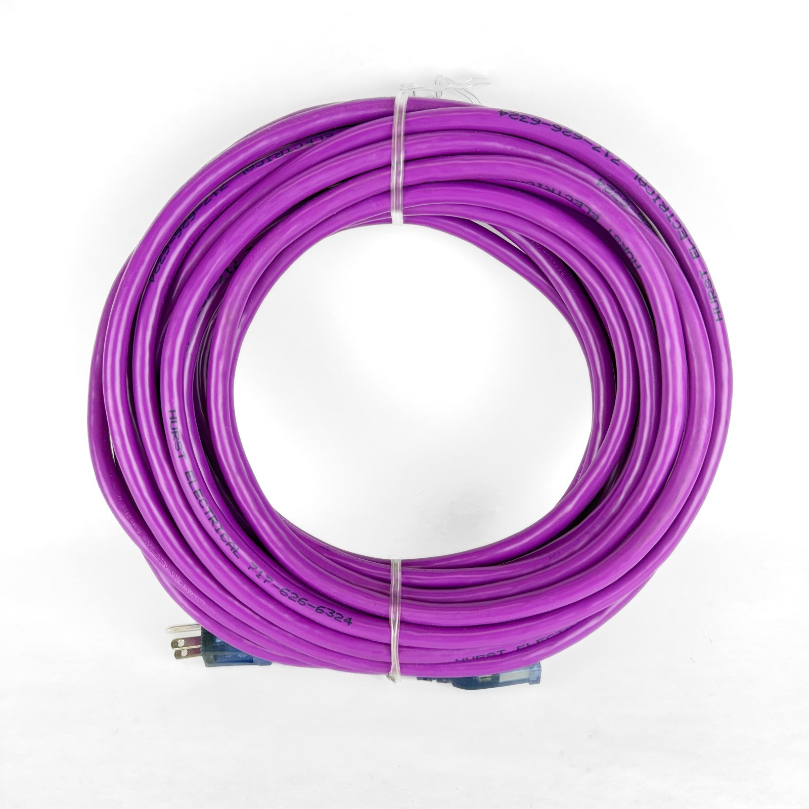 50 Ft 12/3 Purple Extension Cord with Lighted Outlet & Plug – MISPRINT SPECIAL