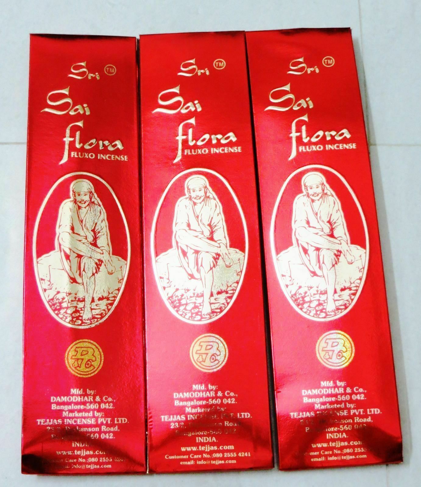 SRI SAI FLORA Fluxo Incense 25 Grams Masala Temple Amber Wood Frankinsence Spicy