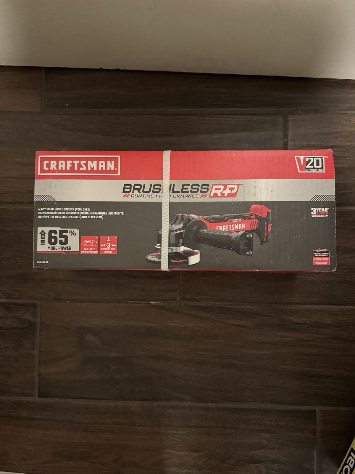 CRAFTSMAN V20 RP 4.5in 20volt max Paddle Switch Brushless Cordless Angle grinder